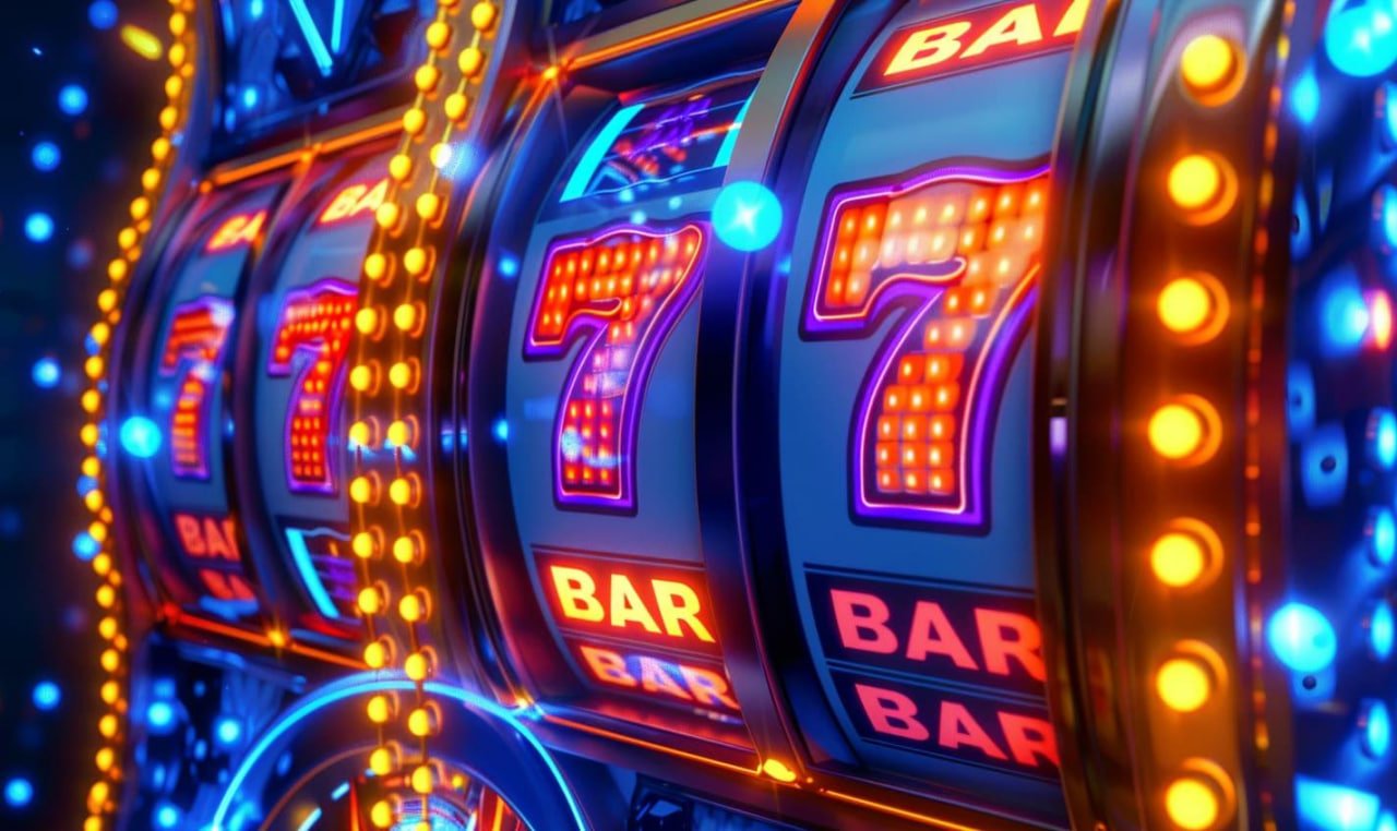 Ruang slot buah digital bernuansa biru
